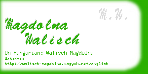 magdolna walisch business card